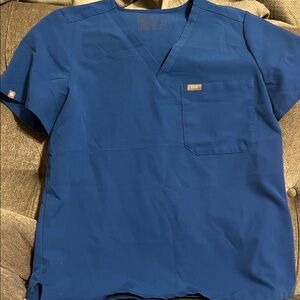 Figs Men's Deep Blue V-Neck Shirt